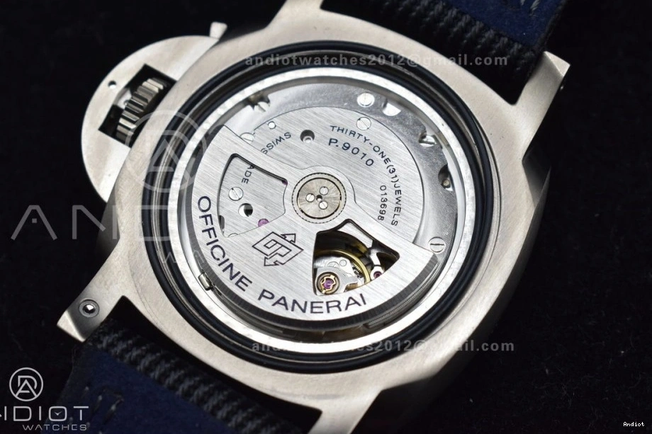 P.9010 Strap on Horn Edition Best Black Nylon Submersible Clone PAM984 VSF Dial Black Mike 1:1 1110